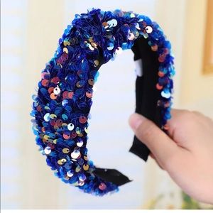 Luxury royal blue headband with knot detail